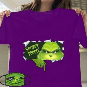 2021 Grinch Six Feet People Shirt new fashion Grin
